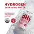12 Pack (12oz oHy Hydrogen Sparkling Water Magnesium & Antioxidant Hydration, Zero Sugar, Zero Calories, Raspberry