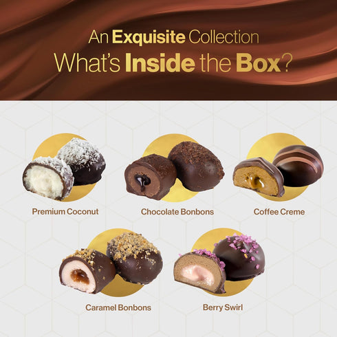 Holiday Xmas Chocolate Gift Box - Delicious Kosher Dairy Free, Egg Free Vegan Friendly Chocolates - Corporate Holiday