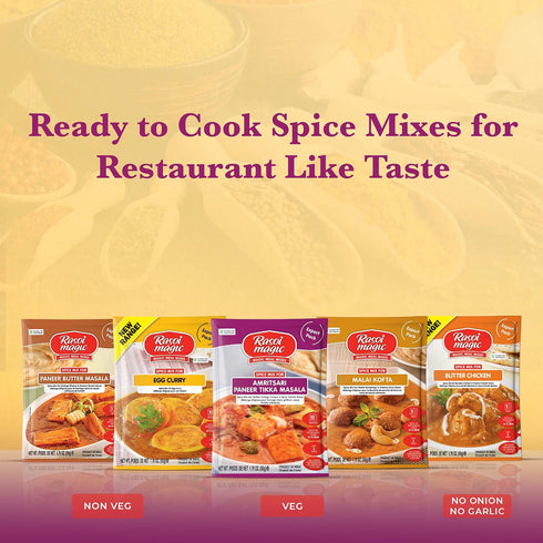 (Pack 3) 15 50g Packet Rasoi Magic Spice Mix for Amritsari Paneer Tikka of | Ready to cook | No Added Preservatives, No