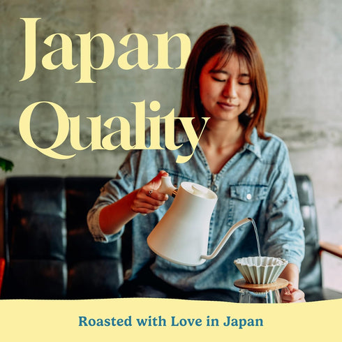 12oz 100% TOKYO COFFEE Organic Blend, Medium Dark Roast Whole Bean Coffee from Japan - Bag - Sweet and Smooth Signature