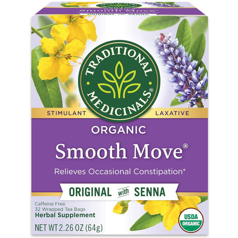 Traditional Medicinals Organic, Smooth Move Tea, Original with Senna - Helps Relieve