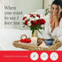 BloomsyBox Forever Blooming Bouquet Fresh Red Roses & White Alstroemeria (Glass Vase Included) Fresh Flowers