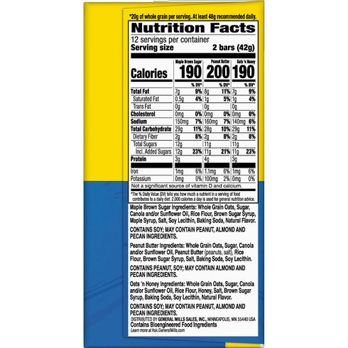 Pack, 24 17.88 OZ (12 Nature Valley Crunchy Granola Bars, Variety Bars, Pouches)