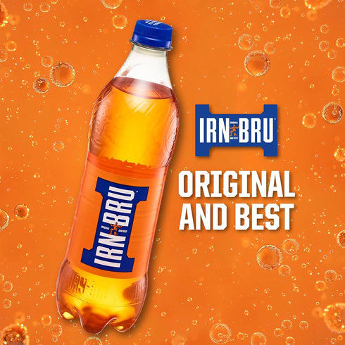 32 16.9 oz Pack 6 IRN-BRU Original Scottish Sparkling Soda, Citrus Flavored Carbonated Drink - Sparkling Flavored Soft