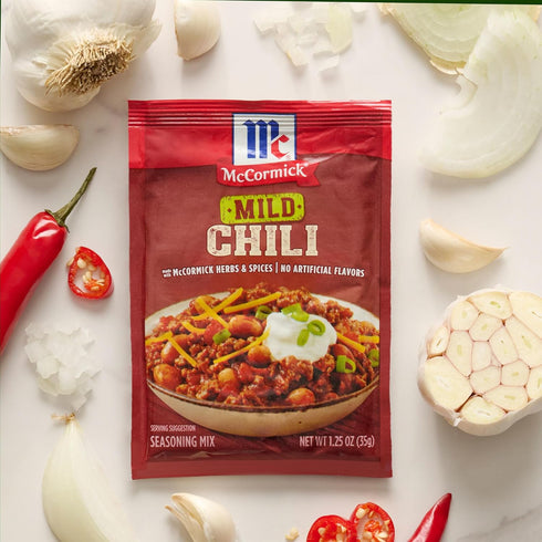 Packet, 1.25 oz McCormick Chili Seasoning Mix Mild