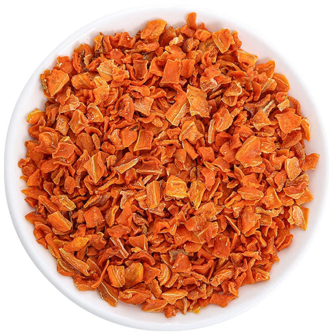 HUANYOUREN 500g Dried carrots (17.63oz.) Dehydrated diced carrots and dried vegetables Air-dried vegetable