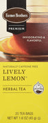 Farmer Brothers Lively Lemon Herbal Tea, Caffeine Free, 25 Bags