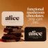 Alice Mushrooms Nightcap + Brainstorm Duo | Functional Mushroom Chocolates | Brainstorm Energy Bites for Focus, Clarity