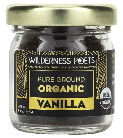 Wilderness Poets, Pure Vanilla Powder - 100% Organic Ground Vanilla Beans -