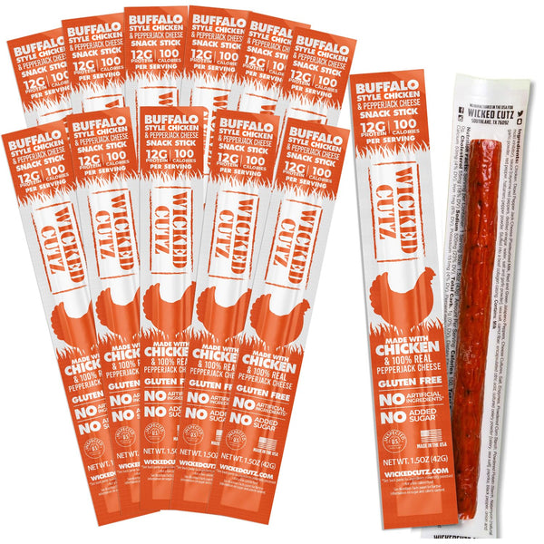 Buffalo Chicken Sticks, 12g Protein Per Chicken Stick, Tender & Juicy Meat