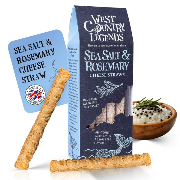 West Country Legends Sea Salt & Rosemary Cheese Straws 100g Traditional Cheddar Cheese Straws with