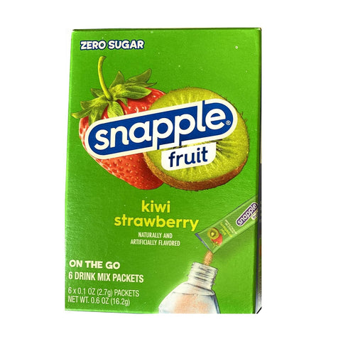 Snapple Fruit Packets (2) Kiwi Strawberry Drink Mix - Two Boxes of Six On The Go Flavored Drink Mix - Zero Sugar
