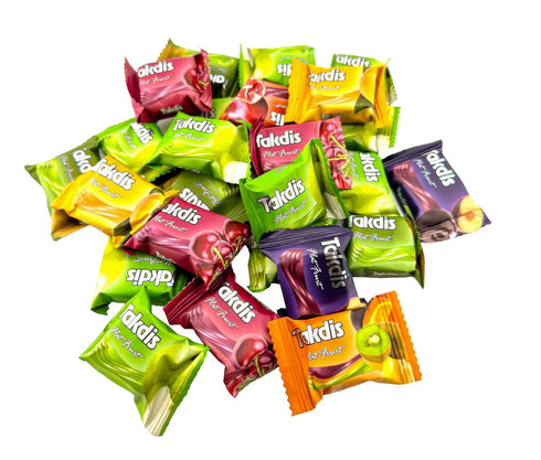 TAKAM 2 lbs Mini Fruit Bars, Individually Wrapped, Mixed Flavors Lavashak Bites, Sweet & Sour All Natural