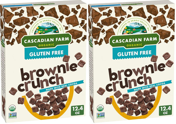 Cascadian Farm Organic Brownie Crunch Cereal, Gluten Free, Whole Grain and Made