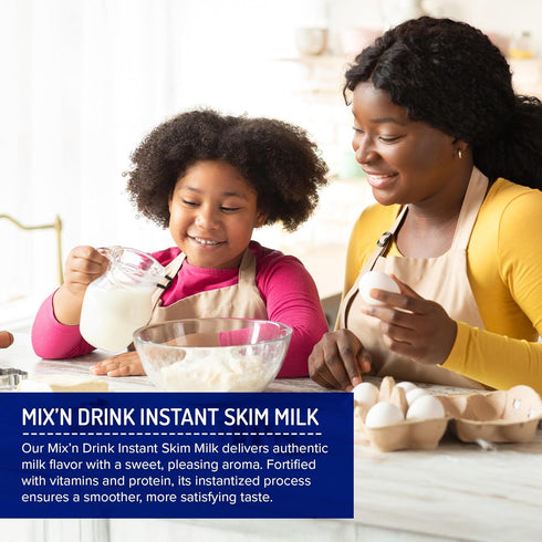 10 SACO Mix 'n Drink Instant Skim Milk, Fat-Free, GMO-Free, Gluten-Free, Nut-Free, rBST Free, High Calcium and Protein