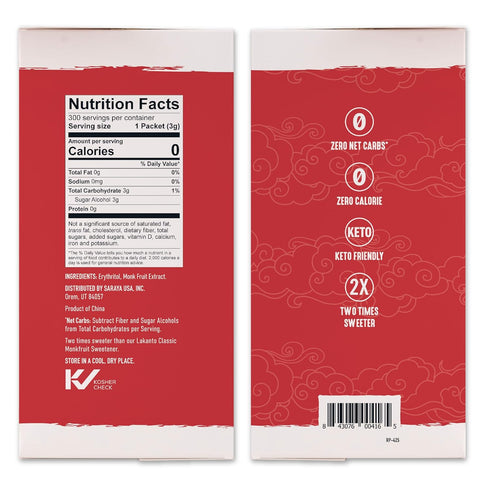 Packets 2X (3g 300 Count) Lakanto Classic Monk Fruit Sweetener with Erythritol - Sweetness White Sugar Replacement