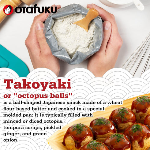 16 Oz (1 Otafuku Takoyaki Flour for Japanese Takoyaki Octopus Balls, Pound)