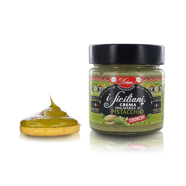 Dolgam Crunchy Pistachio Spread, Made in Italy, 200g Jar