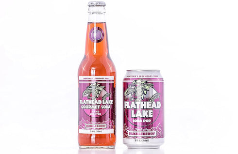 (24 Pack) Flathead Lake Soda Pop (Huckleberry Cans)