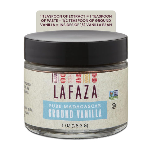 1oz Lafaza Organic Madagascar Bourbon Pure Ground Vanilla Bean Powder