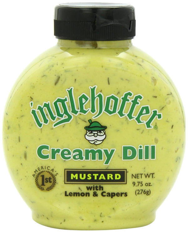 Inglehoffer Creamy Dill Mustard with Lemon & Capers, 9.75 Ounce Squeeze Bottle