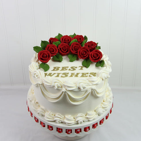 1.5 inches, 12 Count Global Sugar Art Premium Edible Roses, Red, Unwired, Medium by Chef Alan Tetreault