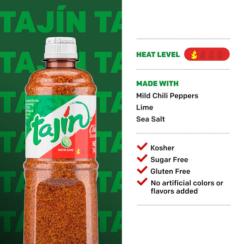 Tajín Clásico Chile Lime Seasoning, 14 oz (Pack of 2)