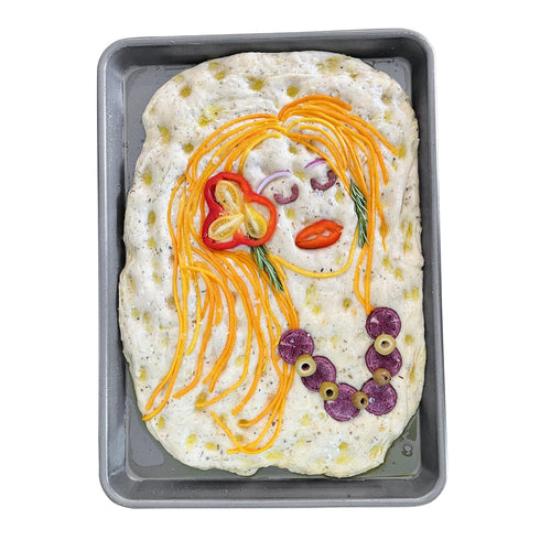 Global Grub Focaccia Bread Art Kit for Kids, Teens, Adults - Fun DIY Professional Bread Baking Kit Comes with Bread