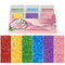 Huebeaty 6-in-1 Dye Free Rainbow Sanding Sugar Sprinkles 180g Natural Edible Sprinkles for
