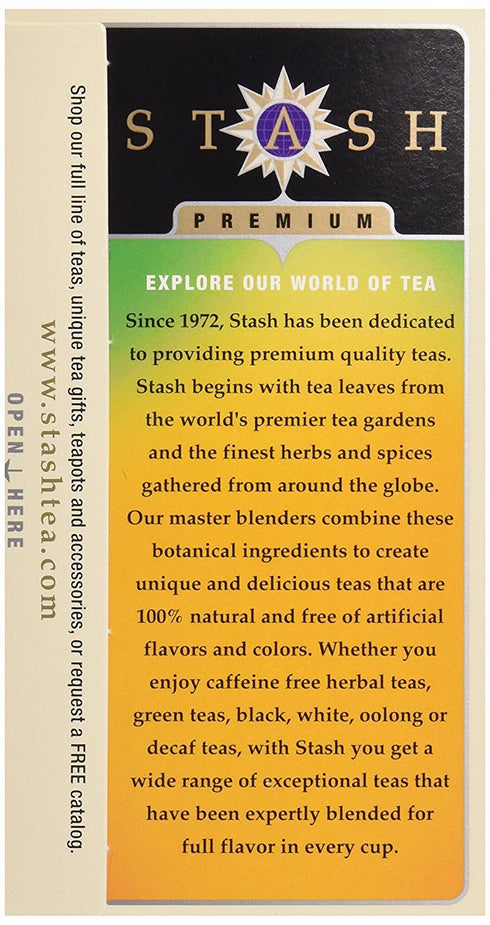 20 Stash Orange Spice Black Tea, Tea , ct