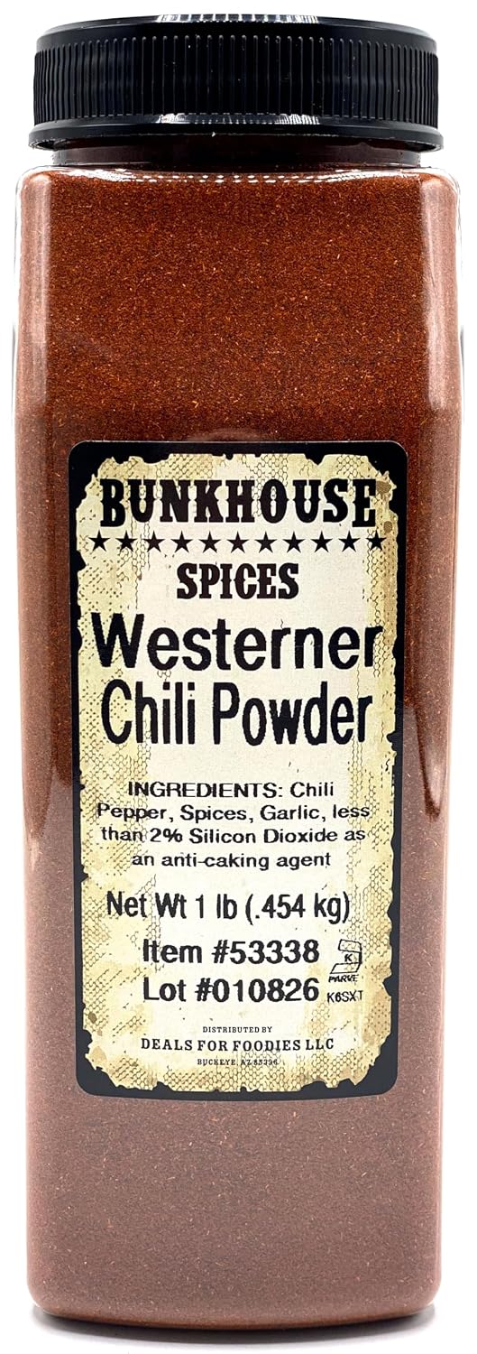 BUNKHOUSE Westerner Salt Free Chili Powder, 16 oz, Seasoning with Garlic and