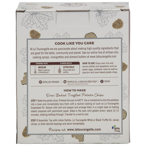 Set, 8.45 Oz (Set 2) La Tourangelle, White Truffle Oil & Black Truffle Oil Complex Gourmet Earthy Flavor for Drizzling