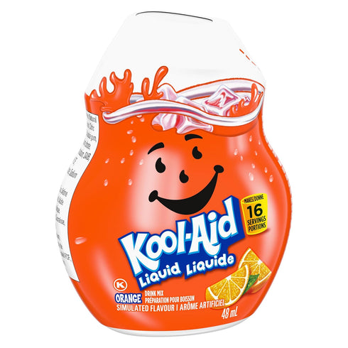Kool-Aid Orange Liquid Drink Mix, 48mL/1.6 fl.oz., Imported from Canada