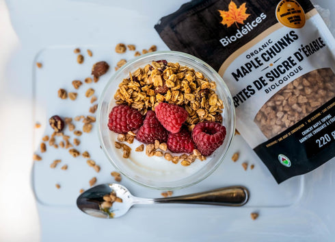 220g Biodelices - Maple Sugar Chunks - Crunchy Maple Topping