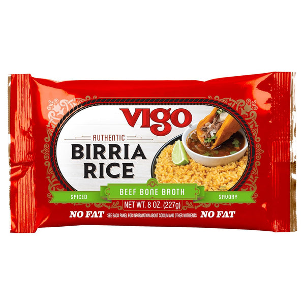 Vigo Authentic Birria Rice, Spiced & Savory, Beef Bone Broth, No Fat,