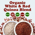 1 Food to Live Organic Raw White and Red Quinoa Blend, Pound Whole, Nutritious, High in Protein and Fiber, Perfect