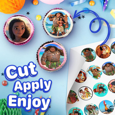 30 Edible Cupcake Toppers, Ocean Explorer Inspired Collection of Cake Decorations on Wafer Sheet