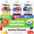 Noka Superfood Smoothie - Variety Pack with Strawberry Pineapple, Super Berry, &