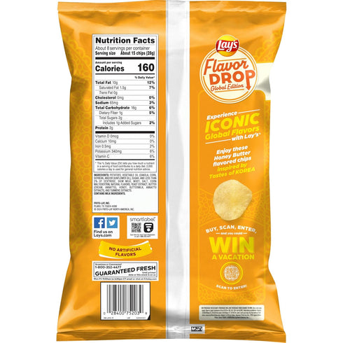 7.75 Oz Lay's Potato Chips, Honey Butter