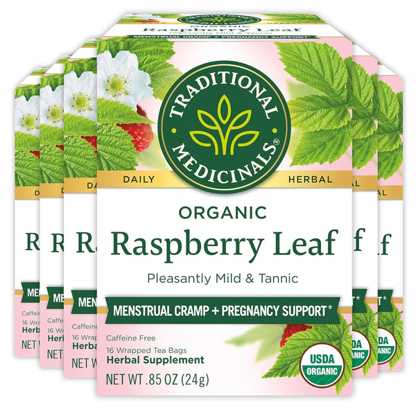 Traditional Medicinals Organic Raspberry Leaf Tea, Supports Healthy Pregnancy and Soothes Menstrual