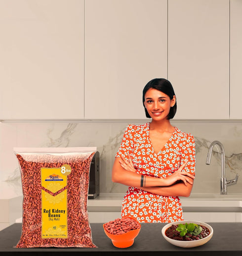 128oz (8lbs) 3.63kg Rani Red Kidney Beans, Light Bulk ~ All Natural | Vegan | Gluten Friendly | NON-GMO | Kosher | Raj