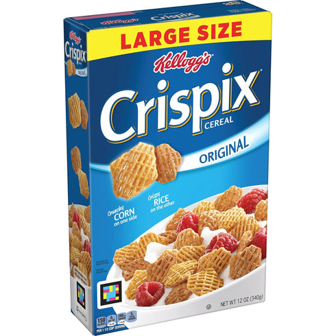 Kellogg's Crispix Breakfast Cereal, Kids Cereal, Family Breakfast, Original, 12oz Box (1