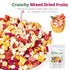 5.29oz 100% Freeze Dried Mixed Fruits - Real Crunchy Mixed Dehydrated Fruit Cubes with Strawberry, Dragon Fruit, Peach