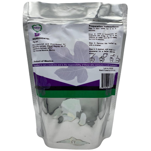 3.5 oz (100 1 Pack, 66 100% Fig Leaf Tea, Hoja de Higo, Quiere Te, grams), Up to Cups, Crushed Fig Leaf Tea, Loose