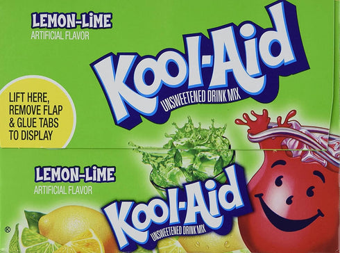 0.13-Ounce Packets (Pack 96) Kool-Aid Lemon-Lime Unsweetened Soft Drink Mix