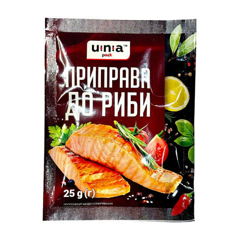 TEAMORE 0.9 oz 25 Pack 6 Una - Seasoning for Fish, Authentic Seafood Spice Blend, Ideal for Grilling, Baking & Cooking
