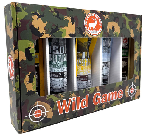 Summer 3 Summer 2 PEARSON RANCH Exotic Meat Sausage Gift Box, Charcuterie Meat Includes Sausages (Elk, Venison