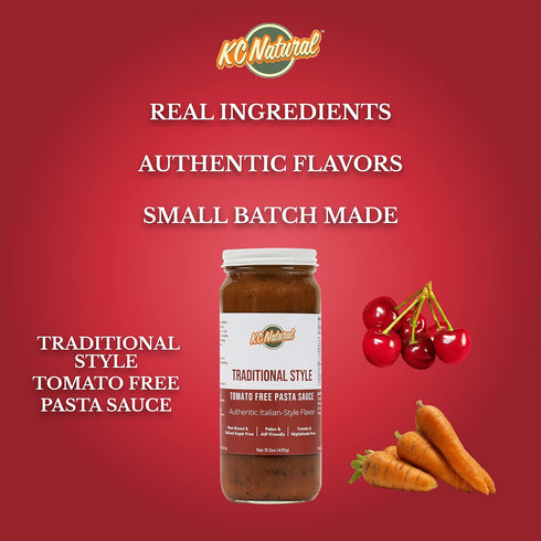 KC Natural Traditional Style Tomato Free Pasta Sauce, 1-pack, 280mg Sodium