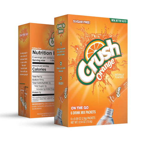 Crush Powder Drink Mix, Sugar Free & Delicious, Classic Variety, 30 Sticks