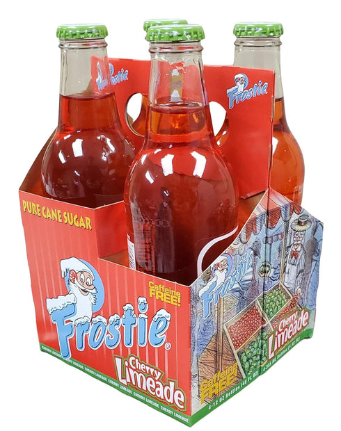 12 4) Frostie Soda ounce Glass Bottles (Cherry Limeade